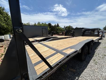 New 2026 Coffee Creek MFG 102"x28' Tandem Axles Equipment Trailer-GOOSENECK