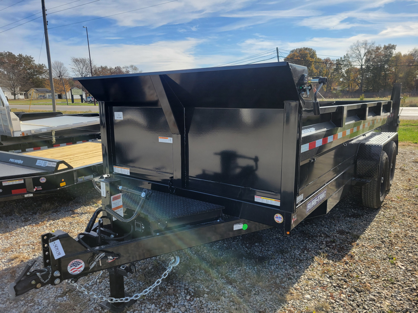 New 2026 Sure-Trac 7x16 HD Low Profile Scissor 14K Dump Trailer