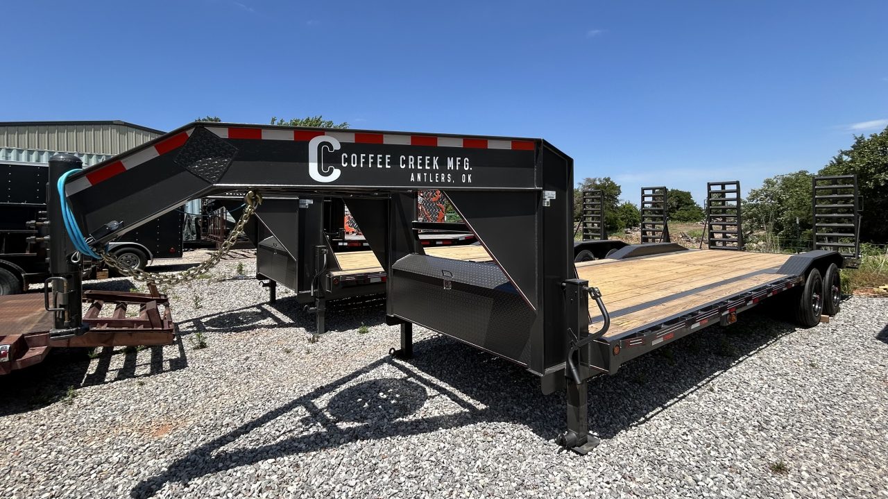 New 2026 Coffee Creek MFG 102"X26' Tandem Axles Equipment Trailer- GOOSENECK