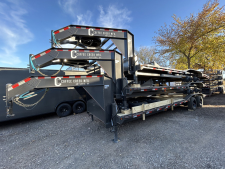 New 2026 Coffee Creek MFG 102 X26' Tandem Axles Equipment Trailer- GOOSENECK