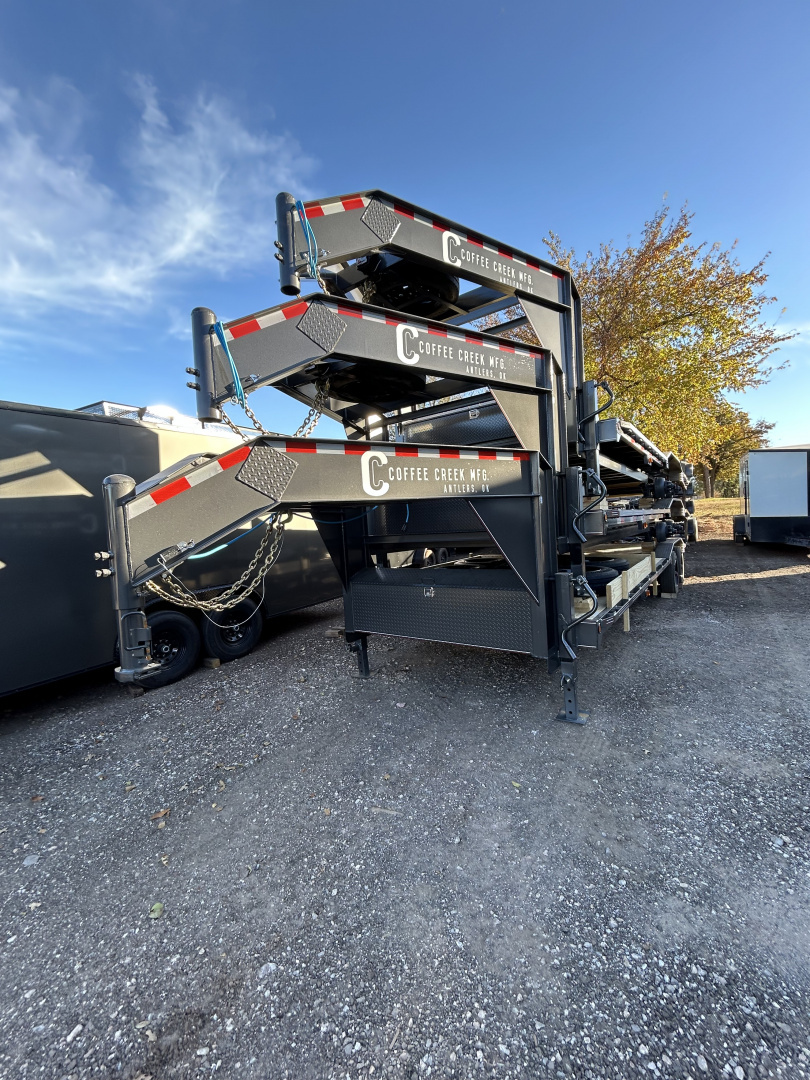 New 2026 Coffee Creek MFG 102"X24' Tandem Axles Equipment Trailer- GOOSENECK