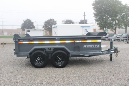 New 2026 Moritz 6' 10" x 12' Heavy Commercial DLH Series Dump Trailer - 14000# GVW