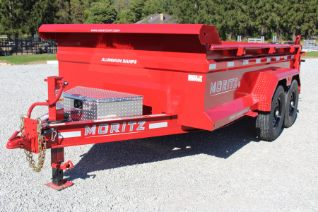 New 2026 Moritz 6' 10  x 12' Heavy Commercial DLH Series Dump Trailer - 14000# GVW