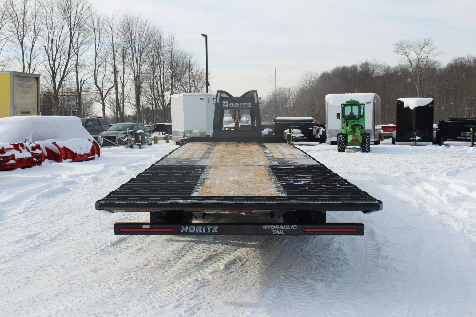 New 2026 Moritz FDGH Hydraulic Tail 34' GOOSENECK Deckover Flatbed Trailer- 25900# GVW