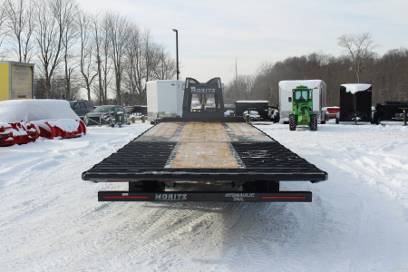 New 2026 Moritz FDGH Hydraulic Tail 34' GOOSENECK Deckover Flatbed Trailer- 25900# GVW