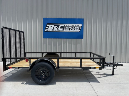 New 2026 DAVIDSON 5X10 SINGLE AXLE ANGLE TOP UTILITY W/ 4' GATE
