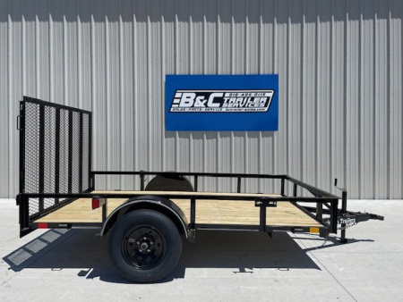 New 2026 DAVIDSON 6X10 SINGLE AXLE ANGLE TOP UTILITY W/ 4' GATE