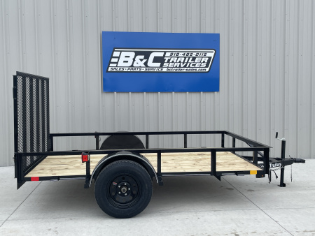 New 2026 DAVIDSON 6X10 SINGLE AXLE ANGLE TOP UTILITY W/ 4' GATE