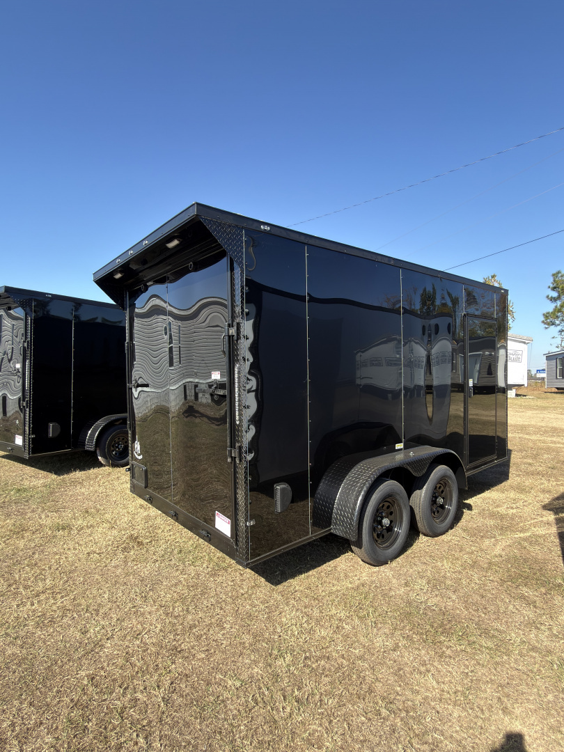 New 2026 Cargo United 7x14TA 7' Tall .080 PolyCor Blackout Package Rear Wing Spoiler Cargo / Enclosed Trailer