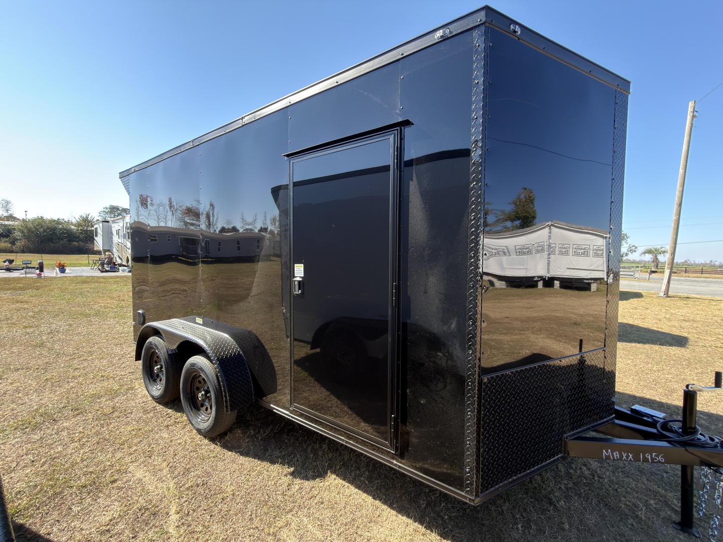 New 2026 Cargo United 7x14TA 7' Tall .080 PolyCor Blackout Package Rear Wing Spoiler Cargo / Enclosed Trailer