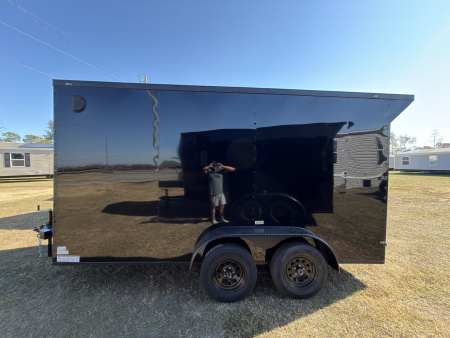 New 2026 Cargo United 7x14TA 7' Tall .080 PolyCor Blackout Package Rear Wing Spoiler Cargo / Enclosed Trailer