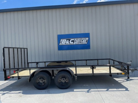 New 2026 DAVIDSON 83X16 TANDEM AXLE PIPE TOP UTILITY W/4' GATE
