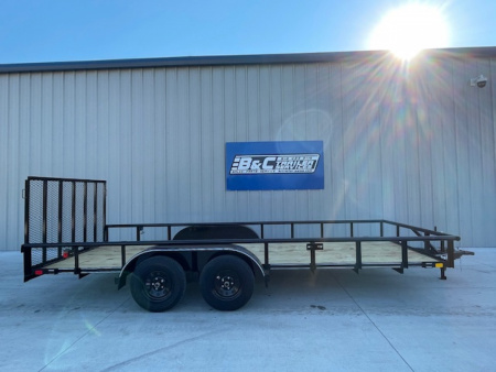 New 2026 DAVIDSON 83X18 TANDEM (2)AXLE PIPE TOP UTILITY TRAILER W/4' GATE