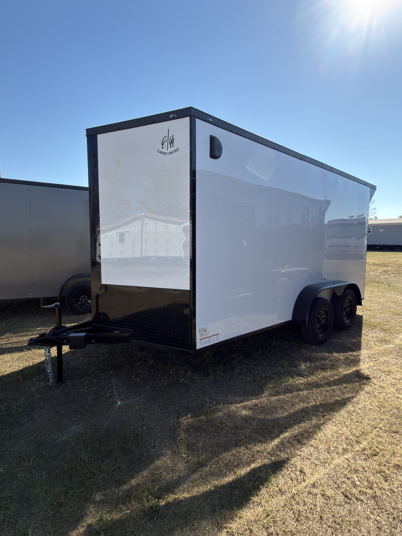 New 2026 Cargo United 7x14TA 7' Tall .080 PolyCor Blackout Package Rear Wing Spoiler Cargo / Enclosed Trailer
