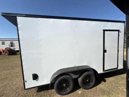 New 2026 Cargo United 7x14TA 7' Tall .080 PolyCor Blackout Package Rear Wing Spoiler Cargo / Enclosed Trailer
