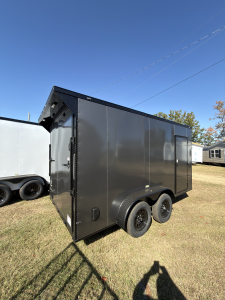 New 2026 Cargo United 7x14TA 7' Tall .080 PolyCor Blackout Package Rear Wing Spoiler Cargo / Enclosed Trailer