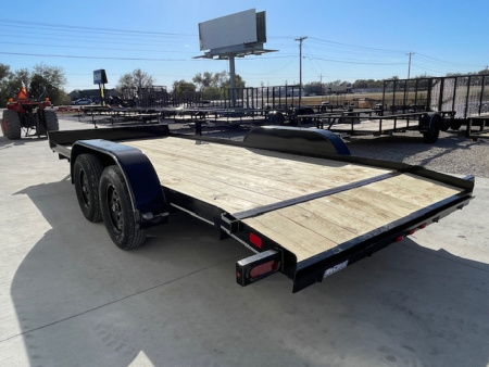 New 2026 DAVIDSON 83X18 (16+2) 2-3500LB AXLE WOOD FLOOR CAR HAULER W/ DOVETAIL