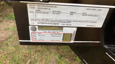 New 2026 P & T Trailers 5x10 Dump Trailer