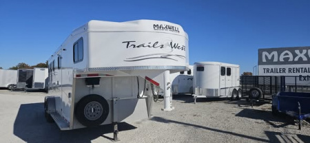 Used 2023 Trails West Classic GN 3 Horse Trailer