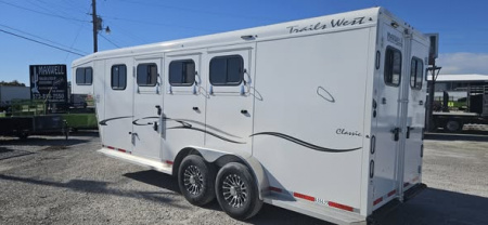 Used 2023 Trails West Classic GN 3 Horse Trailer