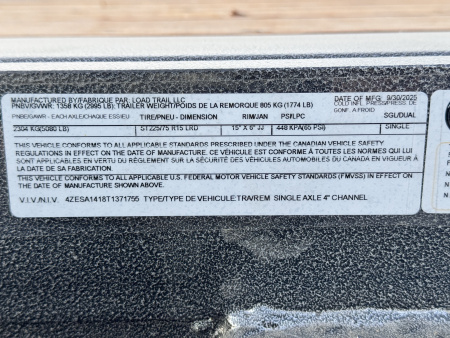 New 2026 Load Trail BLACK FRIDAY 6.5-14 SXS Trailer 3K GVWR