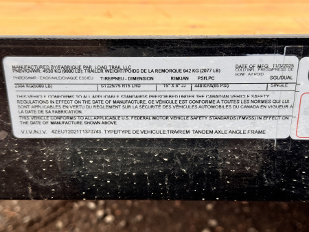 New 2026 Load Trail BLACK FRIDAY 7-20 Heavy Duty Tandem Axle Rampgate Utility10K GVWR