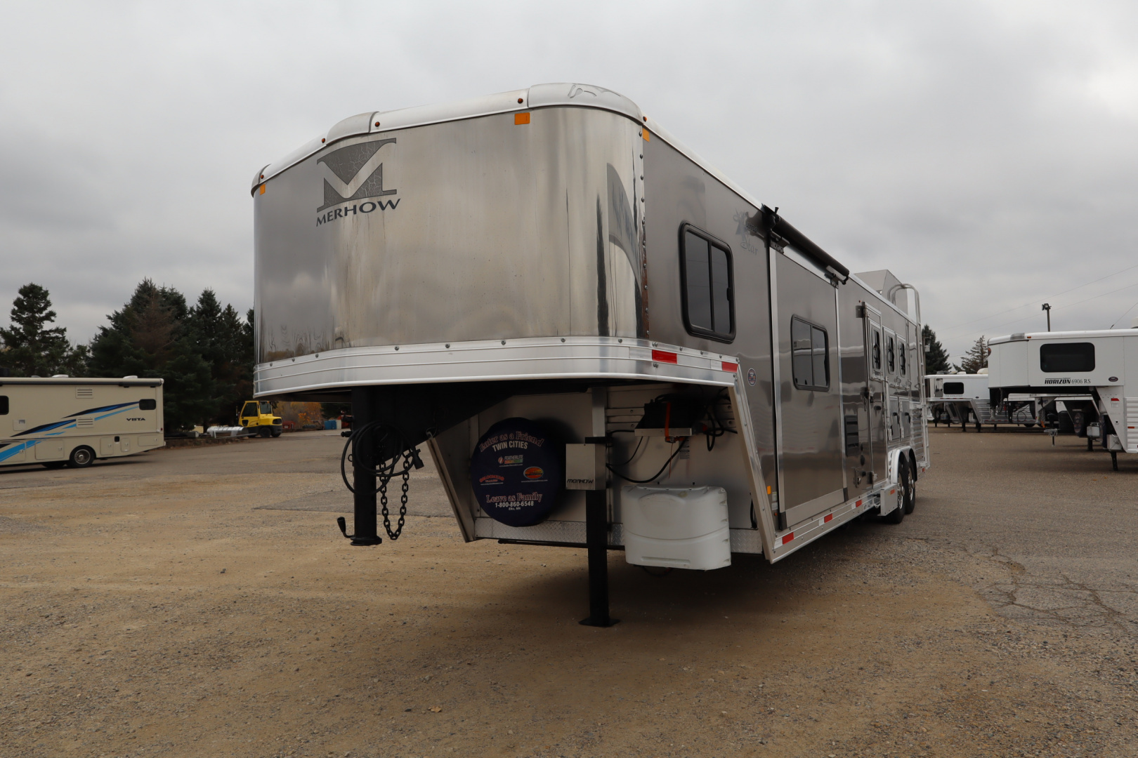 Used 2015 Merhow Trailers 3 Horse LQ W/Slide-out Horse Trailer