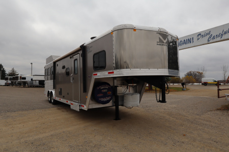 Used 2015 Merhow Trailers 3 Horse LQ W/Slide-out Horse Trailer
