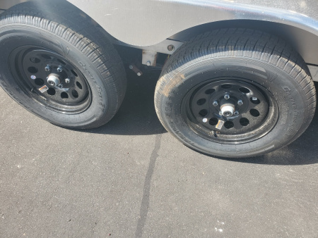 New 2026 ALCOM 7X18 TANDEM AXLE 7000 LB GVWR ALUMINUM Car / Racing Trailer WITH ALUMINUM DECK, SLIDE IN RAMPS, REMOVEABLE FENDER