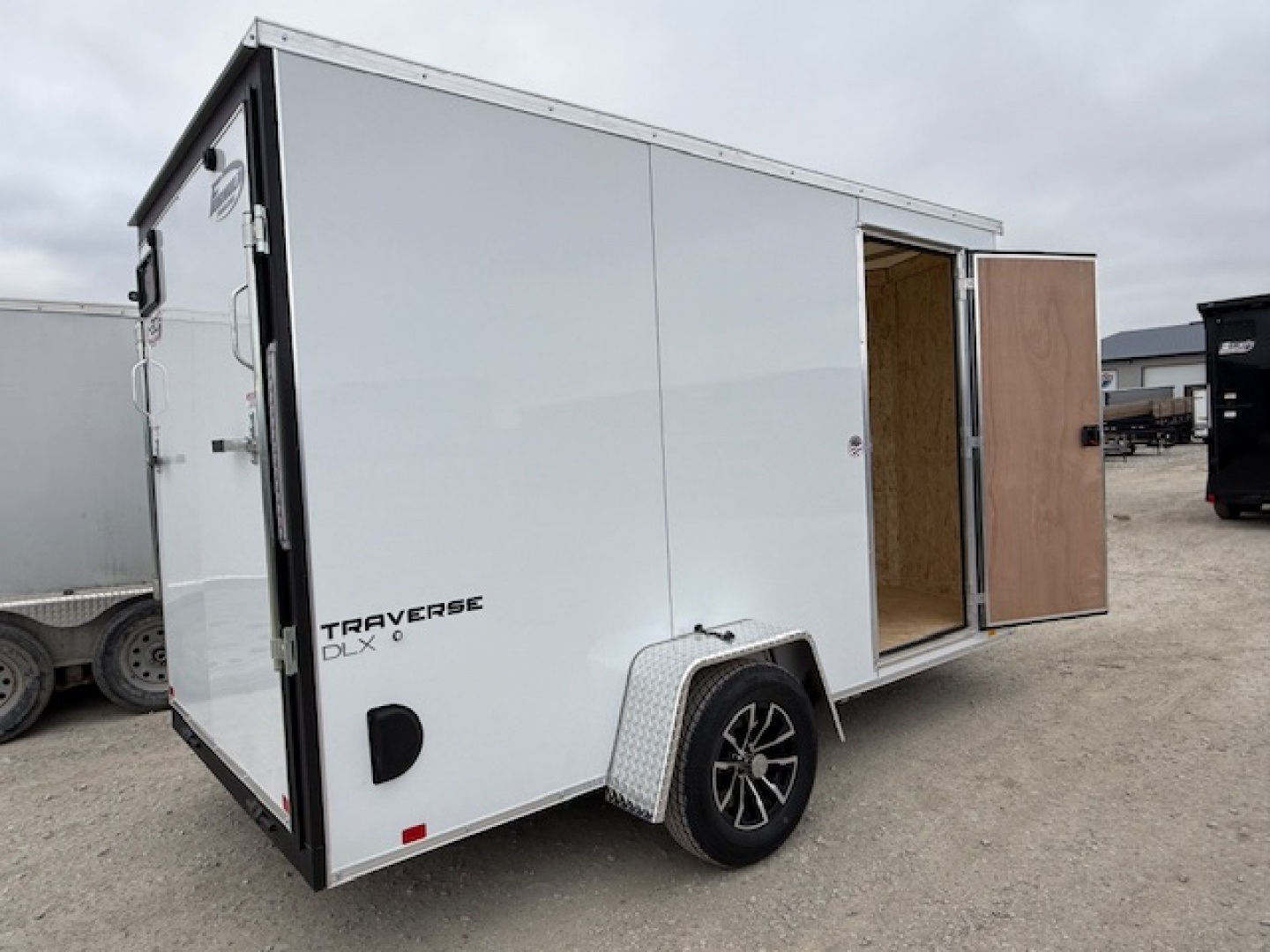 New 2026 Formula Traverse White 6'x12' 3k Flat Top V-Nose Enclosed Cargo Trailer