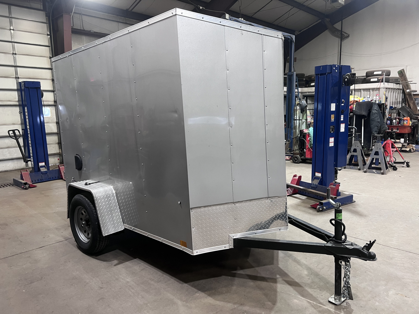 Used 2023 Look Trailers 5x8 3K Ramp Door Cargo / Enclosed Trailer