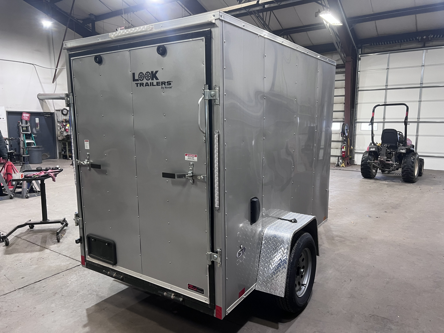 Used 2023 Look Trailers 5x8 3K Ramp Door Cargo / Enclosed Trailer