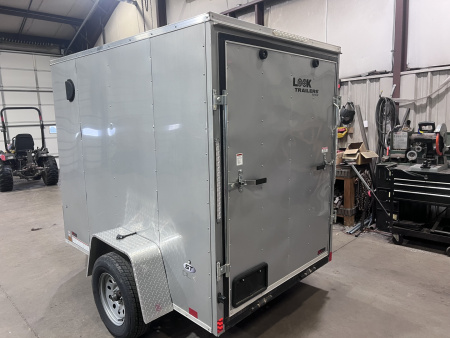 Used 2023 Look Trailers 5x8 3K Ramp Door Cargo / Enclosed Trailer