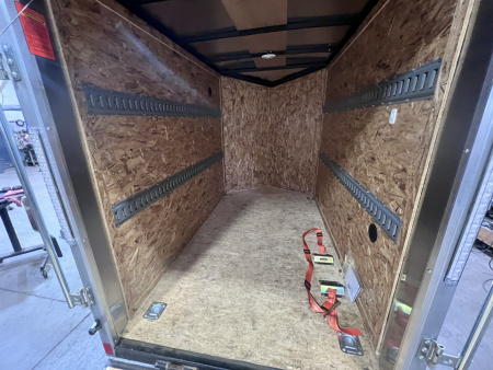 Used 2023 Look Trailers 5x8 3K Ramp Door Cargo / Enclosed Trailer