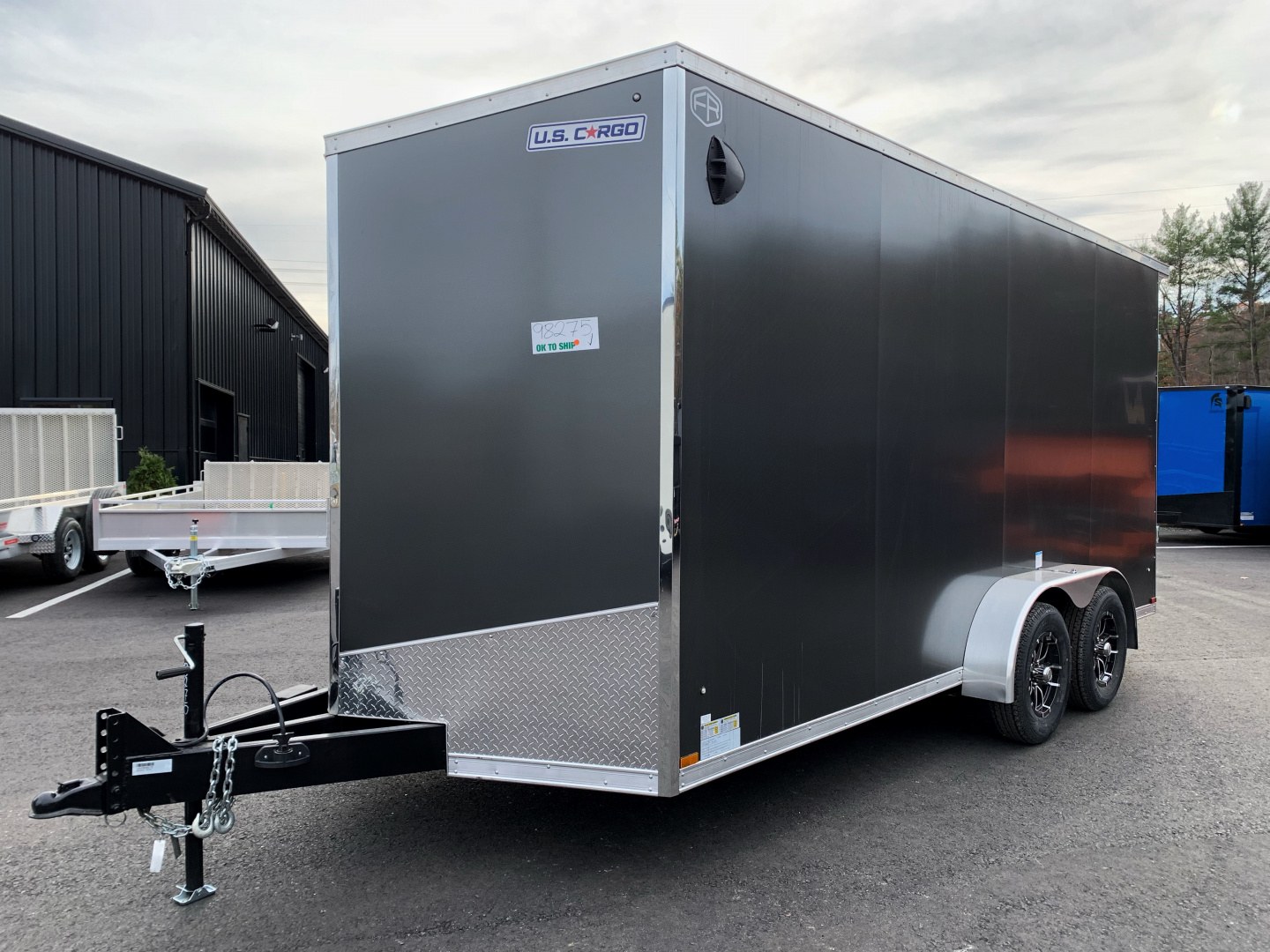 New 2026 US Cargo 7X16+ 2ft V-Nose / I-Beam Frame / 7' Interior / Polycore - 7000GVW