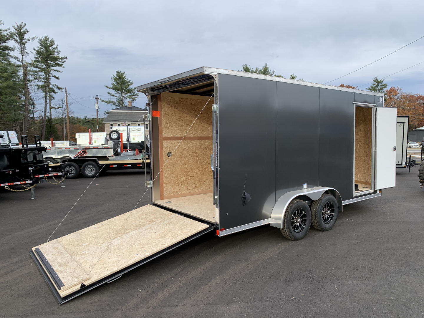 New 2026 US Cargo 7X16+ 2ft V-Nose / I-Beam Frame / 7' Interior / Polycore - 7000GVW