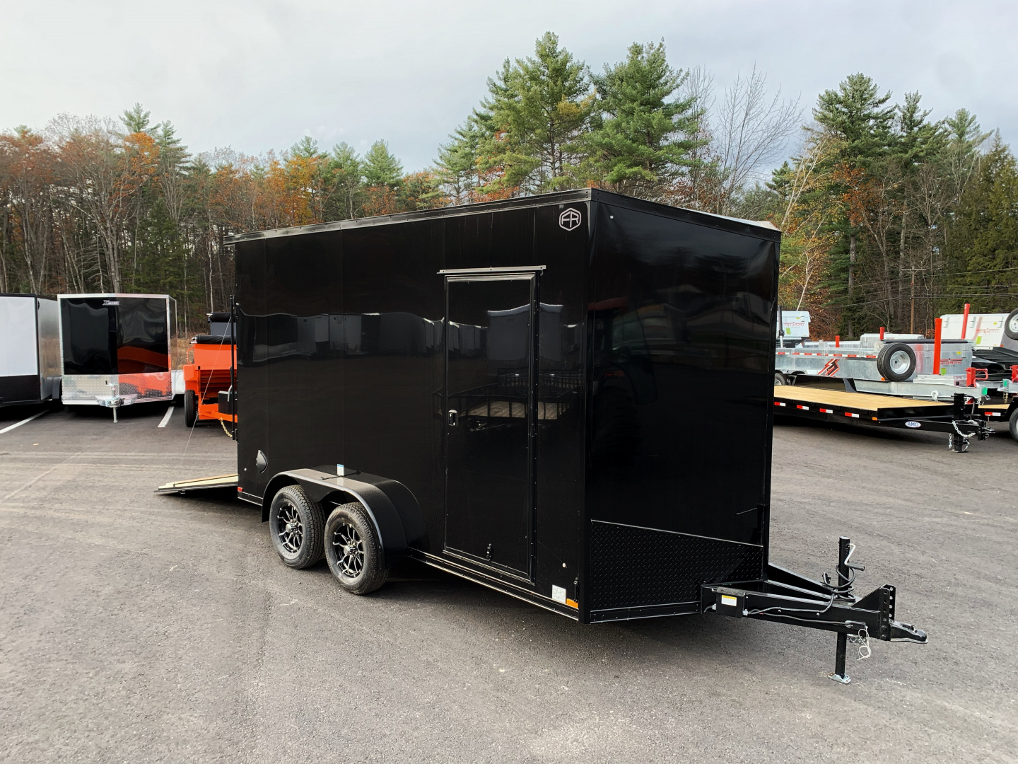 New 2026 US Cargo 7X14+ 2ft V-Nose /Polycore/ I-Beam Frame / 7'6" interior / Blackout - 7000GVW