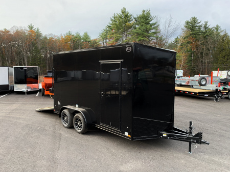 New 2026 US Cargo 7X14+ 2ft V-Nose /Polycore/ I-Beam Frame / 7'6" interior / Blackout - 7000GVW