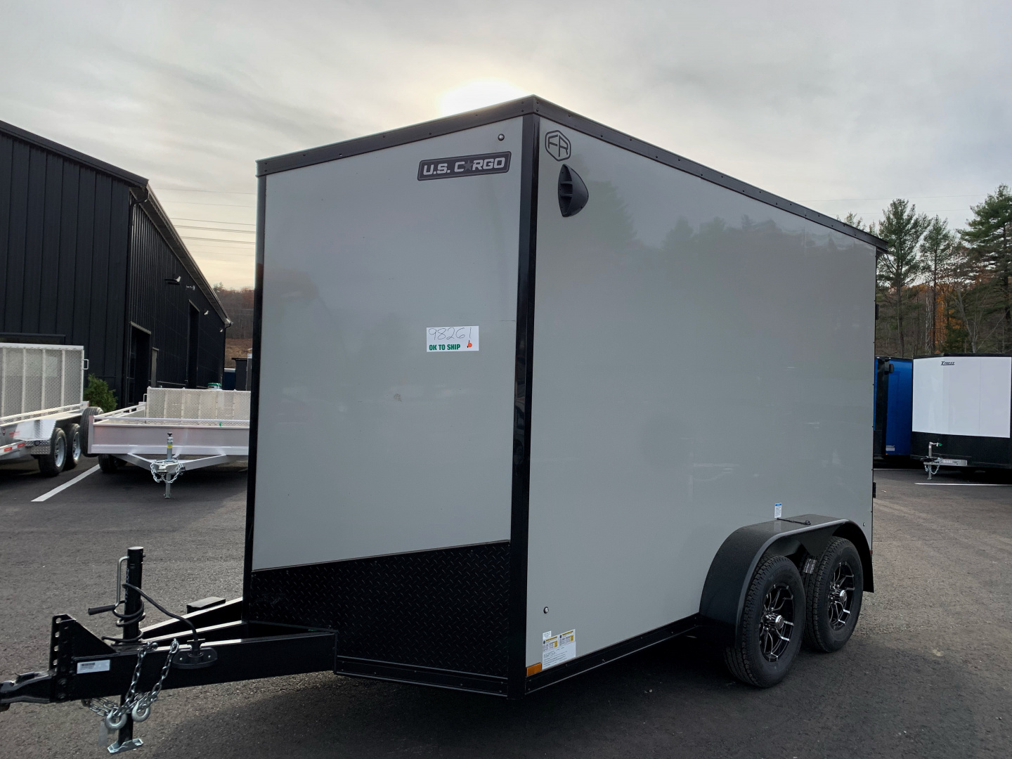 New 2026 US Cargo 7X12+ 2ft V-Nose /Polycore/ I-Beam Frame / 7' interior / Blackout - 7000GVW