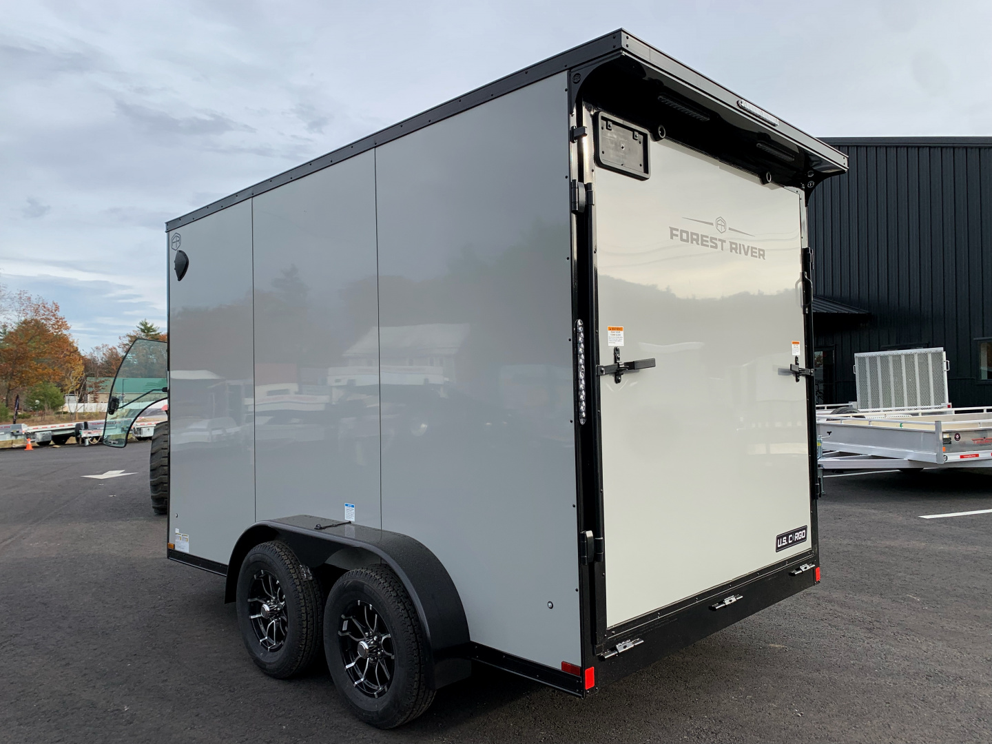 New 2026 US Cargo 7X12+ 2ft V-Nose /Polycore/ I-Beam Frame / 7' interior / Blackout - 7000GVW