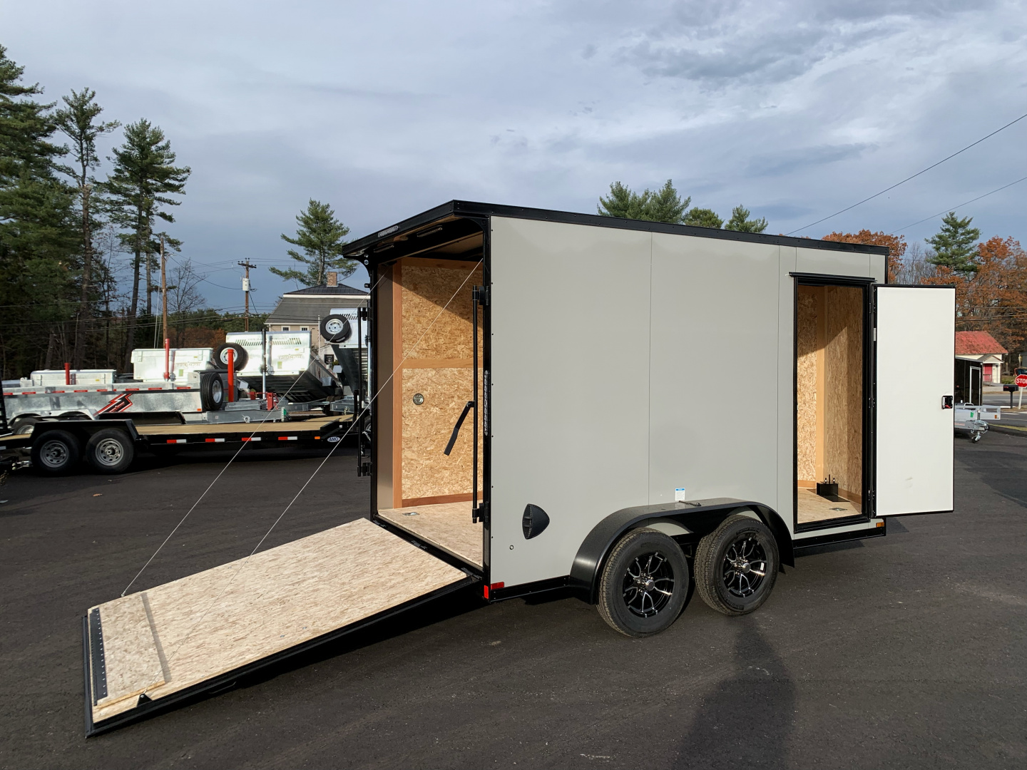 New 2026 US Cargo 7X12+ 2ft V-Nose /Polycore/ I-Beam Frame / 7' interior / Blackout - 7000GVW