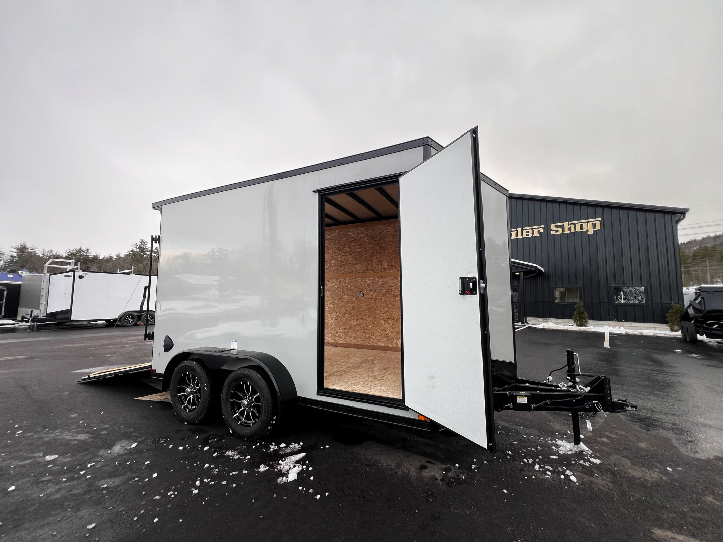 New 2026 US Cargo 7X12+ 2ft V-Nose /Polycore/ I-Beam Frame / 7' interior / Blackout - 7000GVW