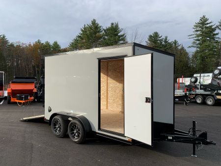 New 2026 US Cargo 7X12+ 2ft V-Nose /Polycore/ I-Beam Frame / 7' interior / Blackout - 7000GVW