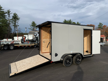 New 2026 US Cargo 7X12+ 2ft V-Nose /Polycore/ I-Beam Frame / 7' interior / Blackout - 7000GVW