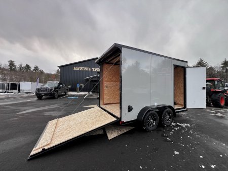 New 2026 US Cargo 7X12+ 2ft V-Nose /Polycore/ I-Beam Frame / 7' interior / Blackout - 7000GVW