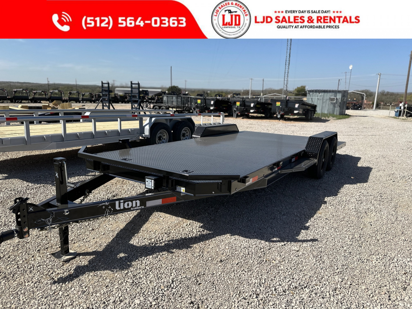 New 2025 Lion - 83" x 22' Car Hauler / Equipment Trailer 12K GVWR