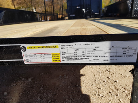 New 2026 MEB 83x14 Utility Trailer W/Ramp 7K