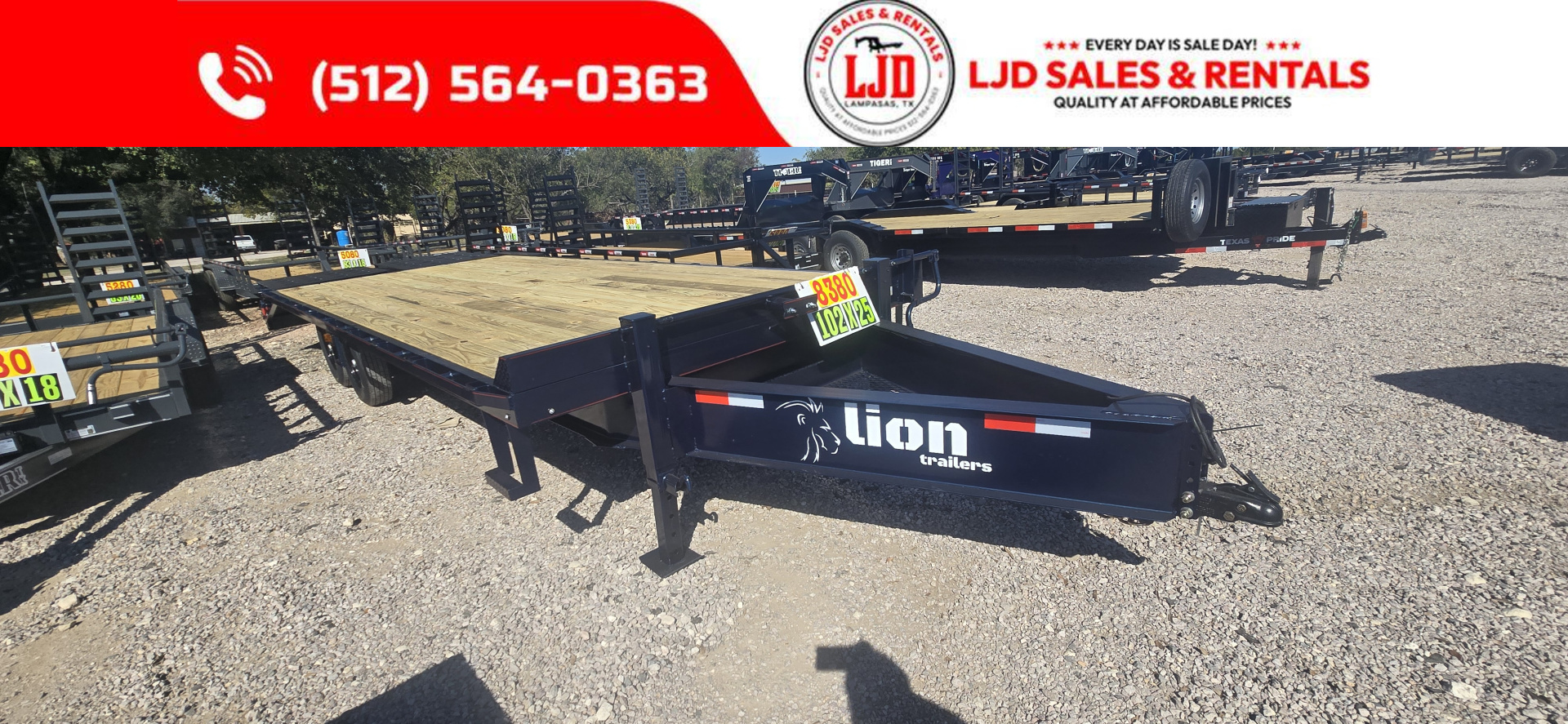 New 2026 Lion - Mega Ramps - 14K GVWR - 102" x 25' - Equipment Trailer