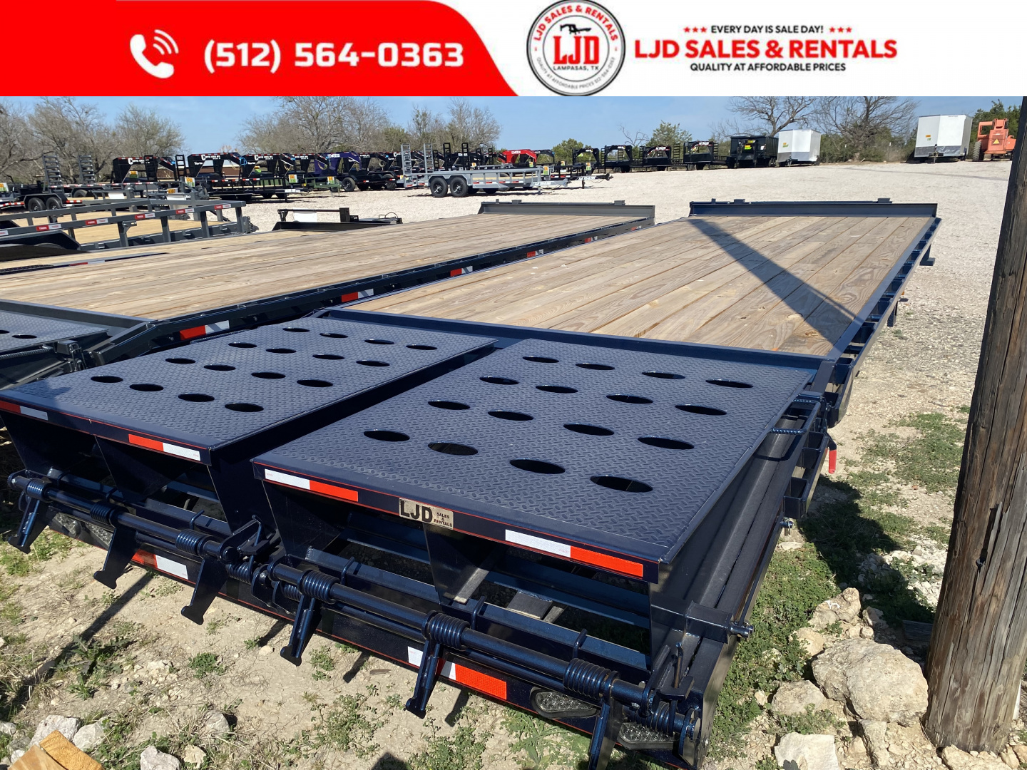 New 2026 Lion - 14K GVWR - 25' Deckover Trailer - Mega Ramps