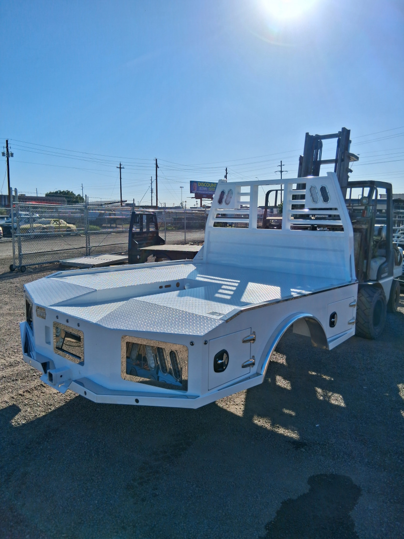 New 2026 Iron Ox FORD DUALLY TROUGH BED 4 BOX SKIRTED Truck Bed